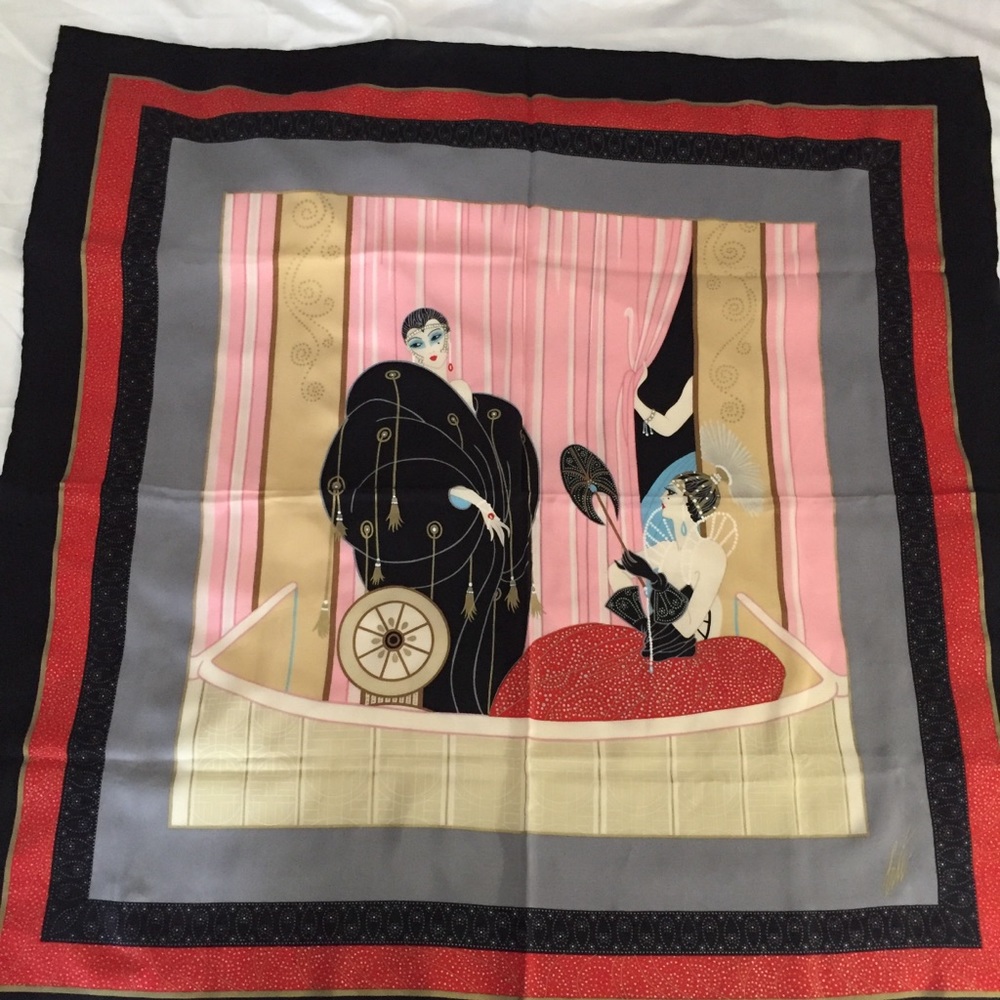 Erte. Scarf “A Night at the Opera” 100/% silk